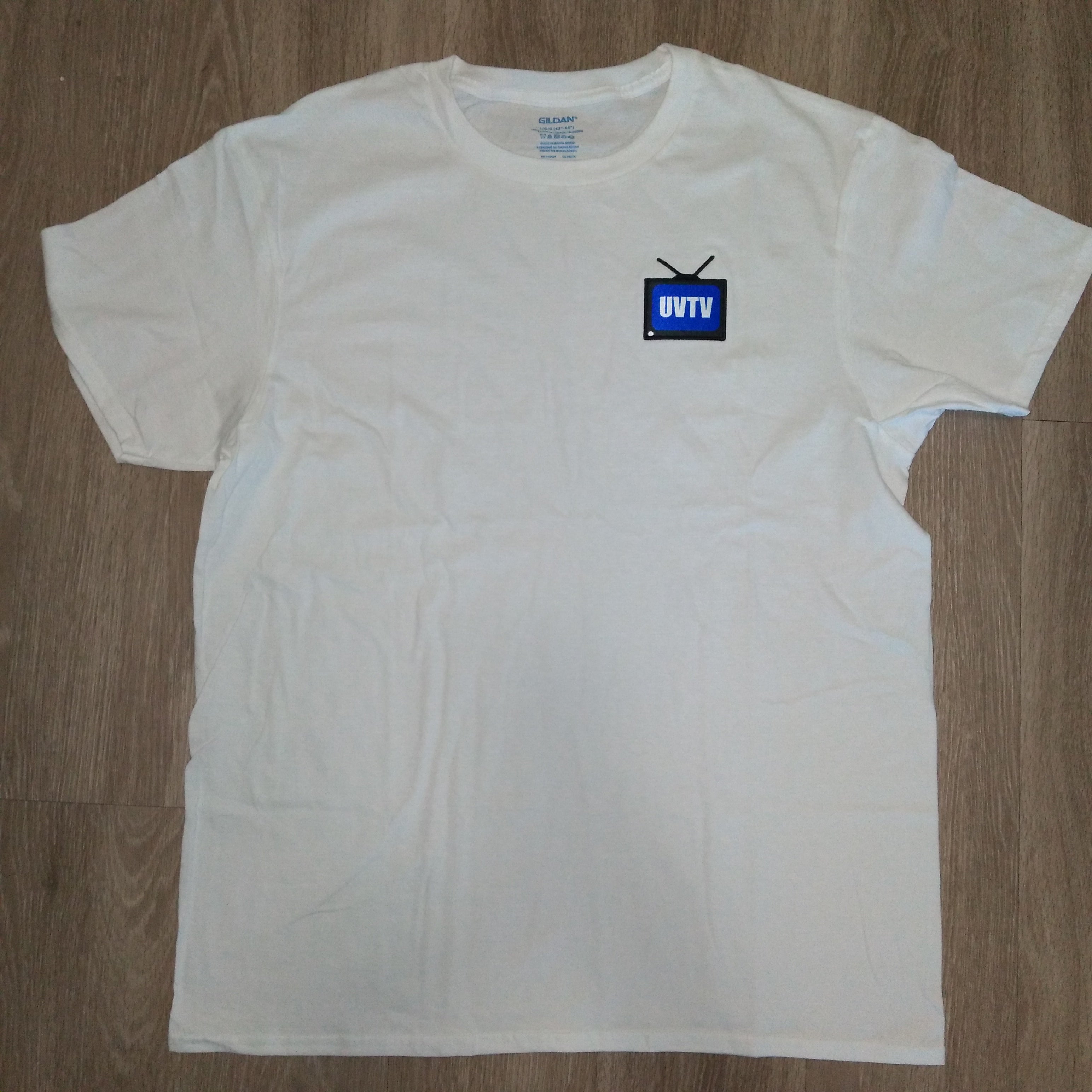 UVTV logo White Tee (Large)
